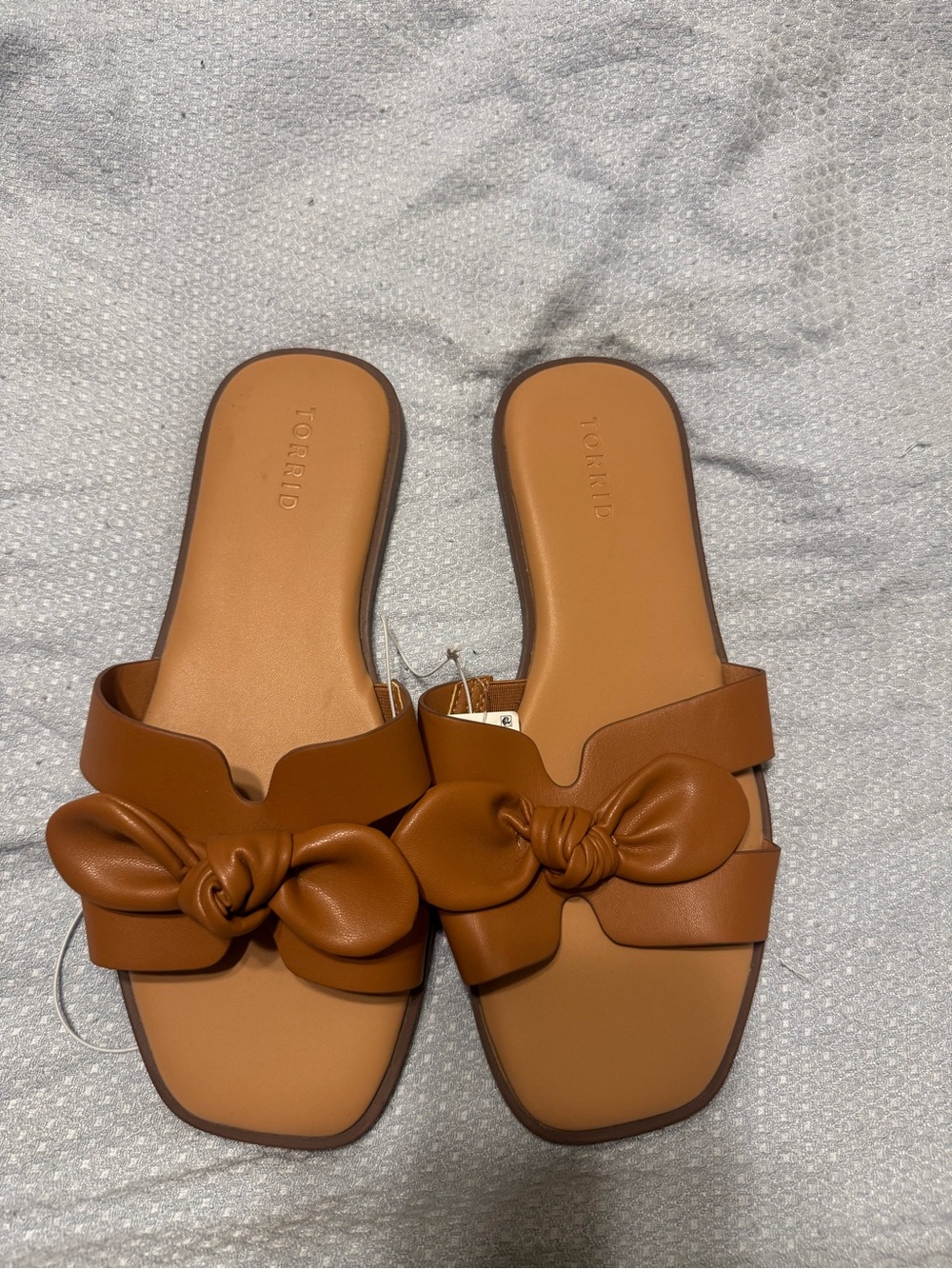 torrid Brown Knot Bow Slide Sandals